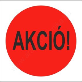 35mm AKCIÓ - fluo PIROS körcímke (1.000db/tek) 
