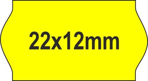 22x12mm ORIGINAL árazócímke - FLUO sárga