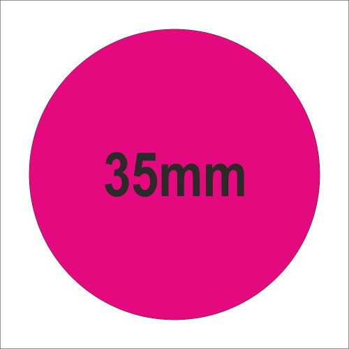 35mm fluo MAGENTA körcímke (1.000db/40)