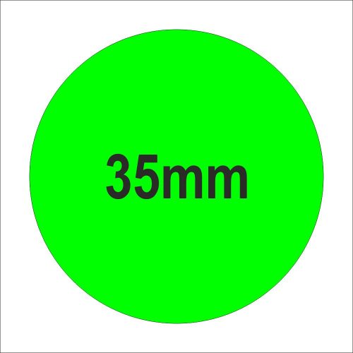 35mm fluo ZÖLD körcímke (1.000db/40)