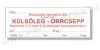 Gyógyszertári címke 25x50 mm KÜLSŐLEG piros szignatúra címke + azonosító szöveg