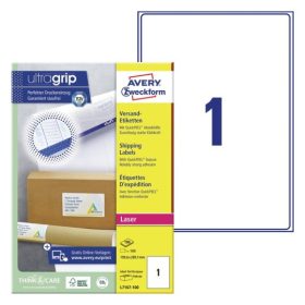   L7167-100 Avery fehér öntapadó csomag címke 199,6x289,1mm