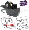 PRINTEX Z8 árazógép (8 karakter) 26x12mm címke