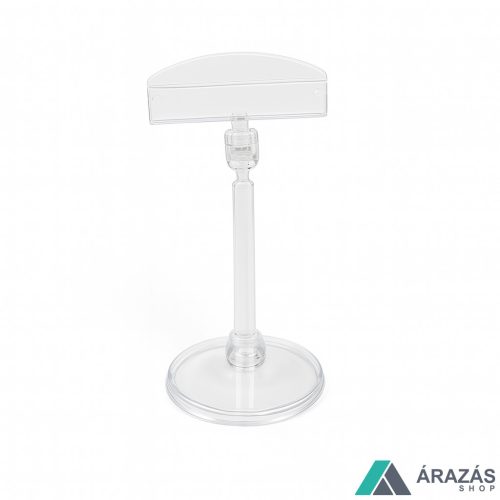 Talpas KEREK akril kartontartó Clip50 (5cm szár) - ÁTLÁTSZÓ