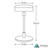 Talpas KEREK akril kartontartó Clip50 (5cm szár) - ÁTLÁTSZÓ