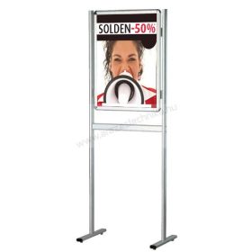   Információs állvány - A1 fém plakátkeret / 189 cm magas