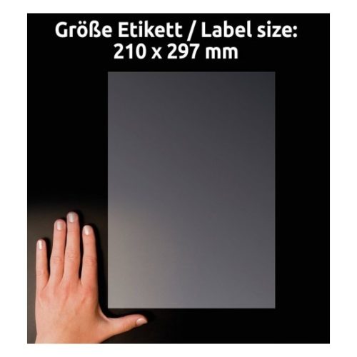 L7784-25 Avery víztiszta átlátszó címke 210x297 mm