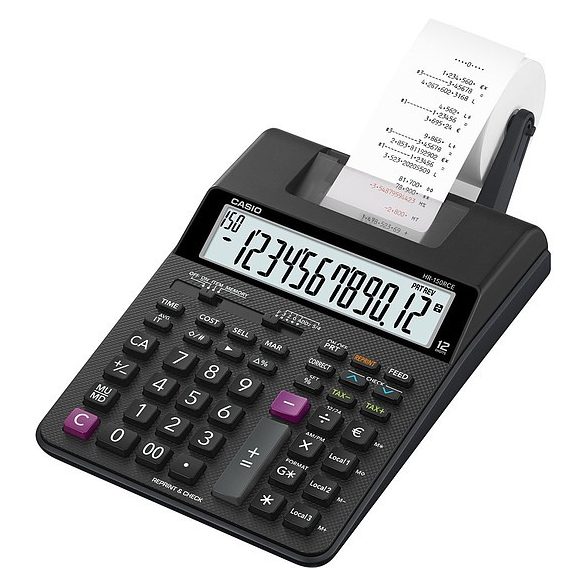 Casio HR-150RCE 12 digit szalagos számológép 
