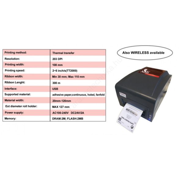 Printex STP/X500 DT címkenyomtató
