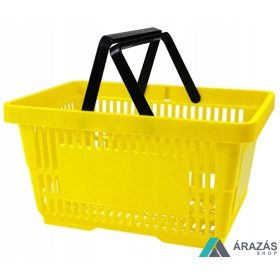 22 literes kézi bevásárló kosár - sárga