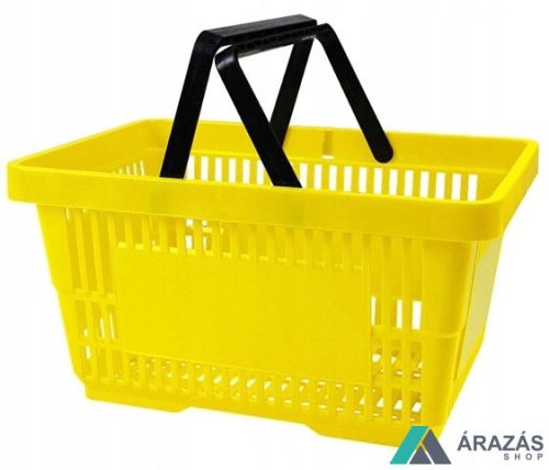 22 literes kézi bevásárló kosár - sárga
