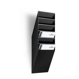   Prospektustartó fali A4 fekvő FLEXIBOXX 12 rekeszes - fekete (1709781060)