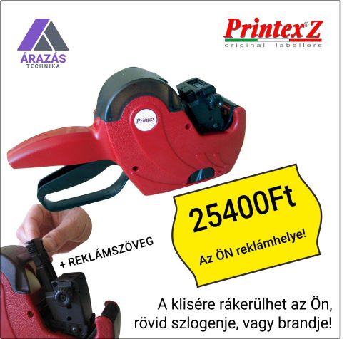 PRINTEX Z6/2616 egysoros árazógép +Reklám