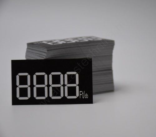 Digitális etikett 50x28 mm FEKETE alap (5.000 db/cs)
