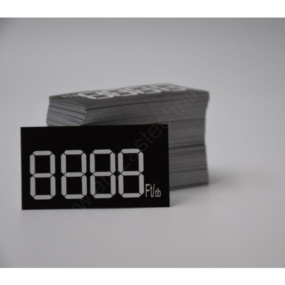 Digitális etikett 50×28 mm FEKETE alap (200 db/cs)