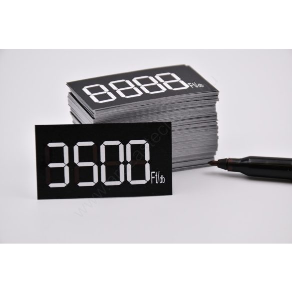 Digitális etikett 50x28 mm FEKETE alap (200 db/cs)