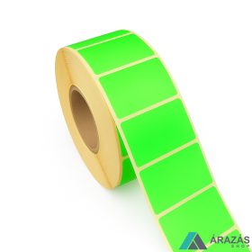 50x25mm TT papír címke (1.000db/tek) -  fluo ZÖLD