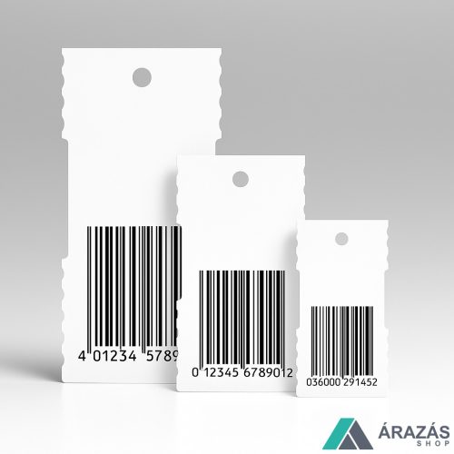 Függő címke 30x50mm (EGYEDI felirat 1000db/tekercs)