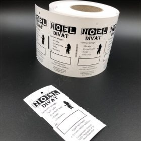   Függő címke 40x80 mm "EGYEDI felirat" 1 szín fekete (1.000db/tek)