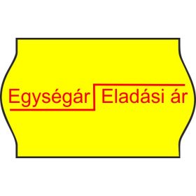 26x16mm Egység ár ORIGINAL árazócímke - sárga