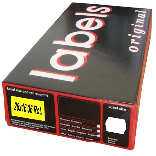 26x16mm Egység ár ORIGINAL árazócímke - sárga