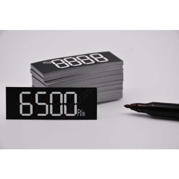 Digitális etikett 50x18 mm FEKETE alap (200 db/cs)