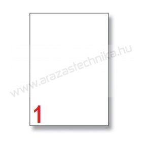 210x297mm 1 db/ív PE Matt íves etikett