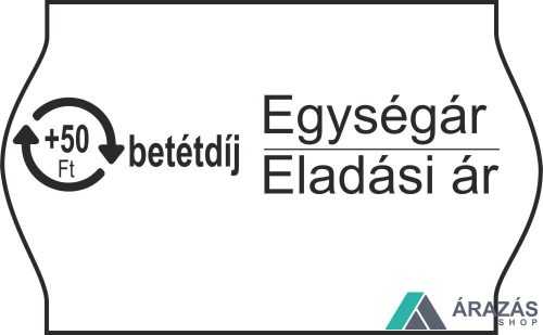 Smart S14 kétsoros egységáras árazógép 8+6 karakter