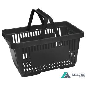 22 literes kézi bevásárló kosár - fekete