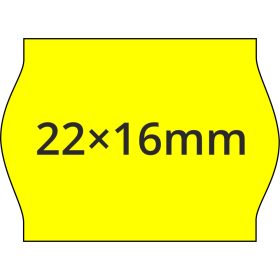 22x16mm FLUO citrom árcímke METO1622 géphez (42tek/#)
