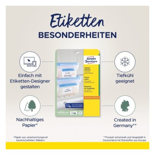 L7970-25 Avery fagyasztó címke  63,5x33,9mm