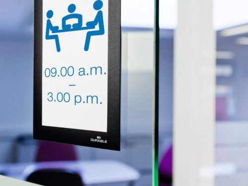 Duraframe® A6 - fekete infokeret (4870-01) öntapadó hátlap