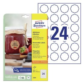   40,8x40,3mm visszaszedhető virág alakú címke - Avery 5084