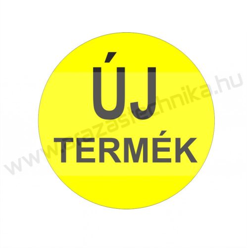 38mm körcímke - ÚJ TERMÉK - fluo citrom