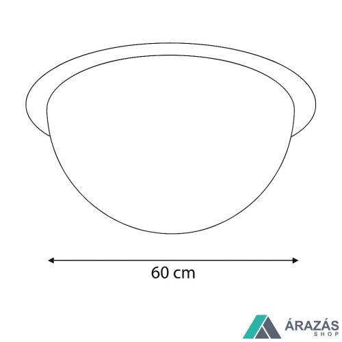 Félgömb 360° bolti megfigyelő tükör 60 cm átmérő