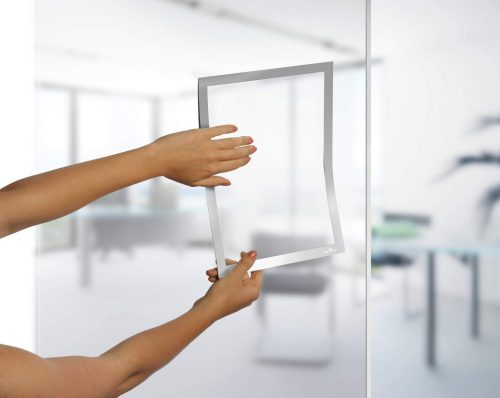 Duraframe A4 - ezüst infokeret (4882-23) - öntapadó hátlap