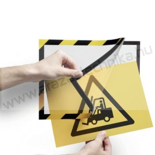 Duraframe Security A4 - sárga-fekete (4944-130) - figyelemfelhívó keret