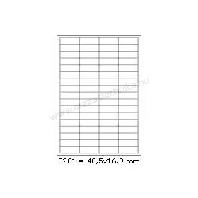 48,5x16,9mm 68 db/ív Rayfilm íves etikett címke [0201A]