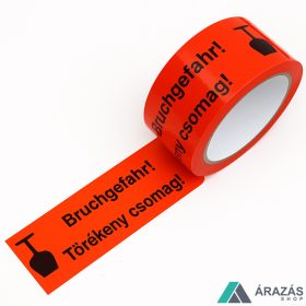 Csomagzáró szalag 50mm x 66fm - TÖRÉKENY felirattal