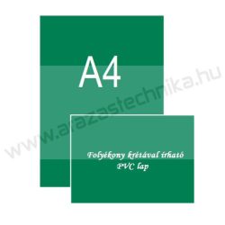 A4 zöld PVC lap (210x297mm) folyékony krétával írható