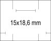 15x18,6mm fehér kétsoros árcímke - Avery Dennison