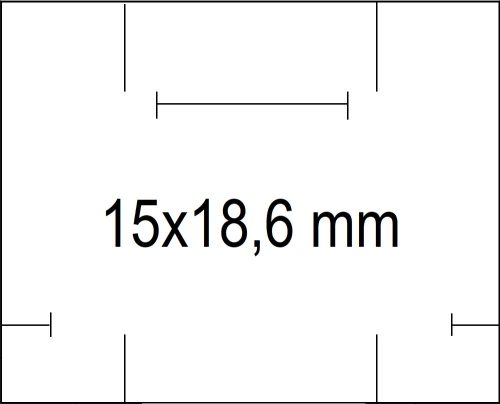 15x18,6mm fehér kétsoros árcímke - Avery Dennison
