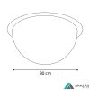 Félgömb 360° bolti megfigyelő tükör 80 cm átmérő