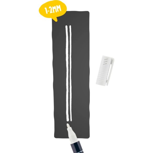 Krétamarker FEHÉR SMA100 (1-2mm) - vízzel lemosható
