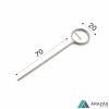 TÜSKE - ( 7cm) INOX árcímke tartó