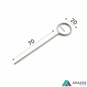 TÜSKE - ( 7cm) INOX árcímke tartó
