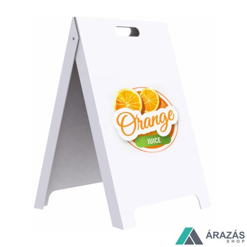 Műanyag megállítótábla fogantyúval 50x83cm - FEHÉR