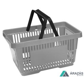 22 literes kézi bevásárló kosár - szürke