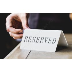 Asztal tábla Reserved felirattal Securit® (TN-RES-EN-WT)