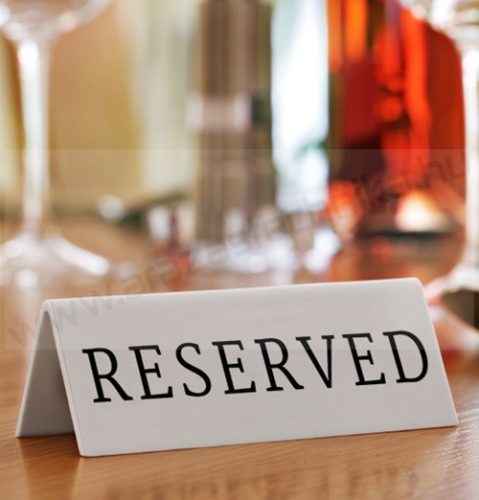 Reserved asztaltábla Securit® (5db) (TN-RES-EN-WT)